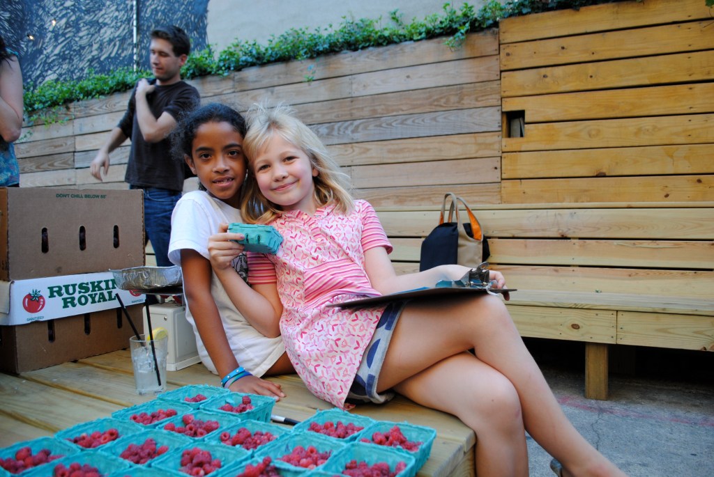 Berry share check-in at distribution.