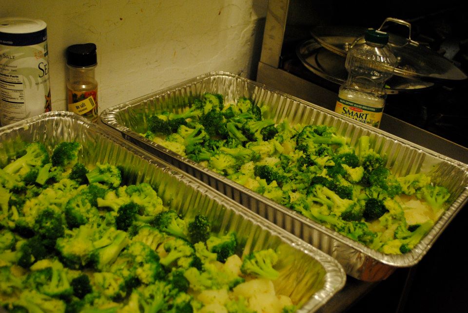 Local veg being prepped for weekly soup kitchen meal in Greenpoint