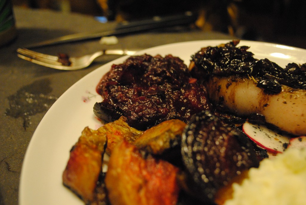 Romantic Valentine's Dinner with CSA veg + meat