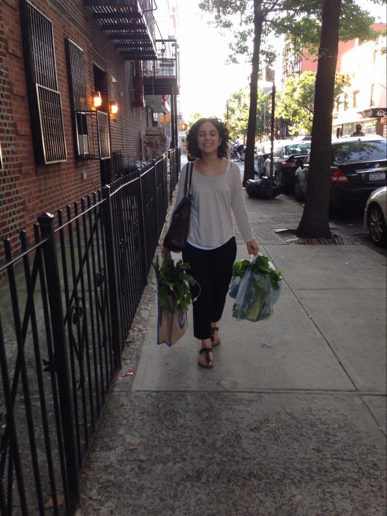 Emma returning from The Woods